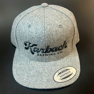 Karbach Brewing Co Wool Snapback Hat Grey Houston
